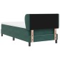 vidaXL Letto a Box con Materasso Verde Scuro 90x190 cm Velluto vidaXL Letto a Box con Materasso Verde Scuro 90x190 cm Velluto
