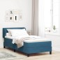 Letto Box Spring vidaXL con Materasso Blu Scuro 90x190 cm in Velluto Letto Box Spring vidaXL con Materasso Blu Scuro 90x190 cm in Velluto