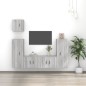 Set di Mobili Porta TV 5 pz Grigio Sonoma in Legno Multistrato Set di Mobili Porta TV 5 pz Grigio Sonoma in Legno Multistrato