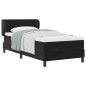 vidaXL Letto con Rete a Molle e Materasso Nero 100x200 cm in Velluto
