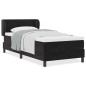vidaXL Letto con Rete a Molle e Materasso Nero 100x200 cm in Velluto