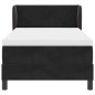 vidaXL Letto con Rete a Molle e Materasso Nero 100x200 cm in Velluto
