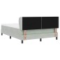 vidaXL Letto Box Spring con Materasso in Grigio Chiaro, 140x190 cm, Velluto