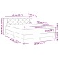 vidaXL Letto a Molle con Materasso Grigio Scuro 140x190 cm Velluto vidaXL Letto a Molle con Materasso Grigio Scuro 140x190 cm Velluto