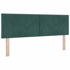 Letto a molla con materasso vidaXL Verde Scuro 140x190 cm Velluto