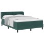 Letto a molla con materasso vidaXL Verde Scuro 140x190 cm Velluto