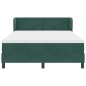 Letto a molla con materasso vidaXL Verde Scuro 140x190 cm Velluto
