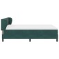 Letto a molla con materasso vidaXL Verde Scuro 140x190 cm Velluto
