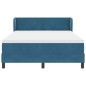 vidaXL Letto Box Spring con Materasso Blu Scuro 140x190 cm Velluto