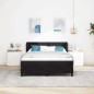 Letto Box Spring con Materasso nero 140x200 cm in Velluto Letto Box Spring con Materasso nero 140x200 cm in Velluto