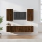 Set Mobili Porta TV 5 pz Rovere Marrone in Legno Multistrato Set Mobili Porta TV 5 pz Rovere Marrone in Legno Multistrato