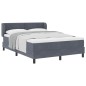 Letto Box Spring vidaXL con Materasso Grigio Scuro 160x200 cm in Velluto Letto Box Spring vidaXL con Materasso Grigio Scuro 160x200 cm in Velluto