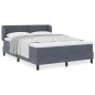 Letto Box Spring vidaXL con Materasso Grigio Scuro 160x200 cm in Velluto Letto Box Spring vidaXL con Materasso Grigio Scuro 160x200 cm in Velluto
