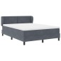 Letto Box Spring vidaXL con Materasso Grigio Scuro 160x200 cm in Velluto Letto Box Spring vidaXL con Materasso Grigio Scuro 160x200 cm in Velluto