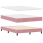 vidaXL Letto Box Spring con Materasso Rosa 160x200 cm Velluto vidaXL Letto Box Spring con Materasso Rosa 160x200 cm Velluto