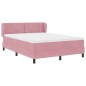 vidaXL Letto Box Spring con Materasso Rosa 160x200 cm Velluto vidaXL Letto Box Spring con Materasso Rosa 160x200 cm Velluto