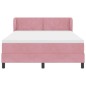 vidaXL Letto Box Spring con Materasso Rosa 160x200 cm Velluto vidaXL Letto Box Spring con Materasso Rosa 160x200 cm Velluto