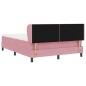 vidaXL Letto Box Spring con Materasso Rosa 160x200 cm Velluto vidaXL Letto Box Spring con Materasso Rosa 160x200 cm Velluto