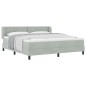 Letto Box Spring vidaXL con Materasso Grigio Chiaro 180x200 cm in Velluto