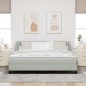 Letto Box Spring vidaXL con Materasso Grigio Chiaro 180x200 cm in Velluto