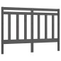 Testiera per Letto Grigia 126x4x100cm in Legno Massello di Pino Testiera per Letto Grigia 126x4x100cm in Legno Massello di Pino