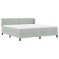 Letto Box Spring vidaXL con Materasso Grigio Chiaro 180x200 cm in Velluto