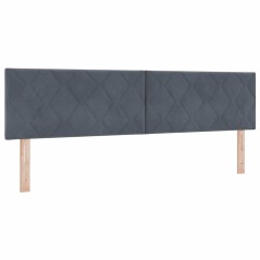 vidaXL Letto Box Spring con Materasso Grigio Scuro 180x200 cm in Velluto