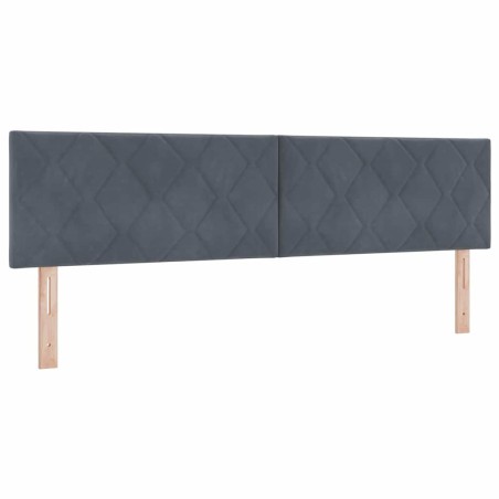 vidaXL Letto Box Spring con Materasso Grigio Scuro 180x200 cm in Velluto
