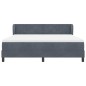 vidaXL Letto Box Spring con Materasso Grigio Scuro 180x200 cm in Velluto