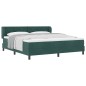 vidaXL Letto Box Spring con Materasso Verde Scuro 180x200 cm Velluto vidaXL Letto Box Spring con Materasso Verde Scuro 180x200 cm Velluto
