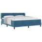 vidaXL Letto Box Spring con Materasso Blu Scuro 180x200 cm Velluto vidaXL Letto Box Spring con Materasso Blu Scuro 180x200 cm Velluto