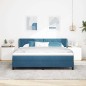 vidaXL Letto Box Spring con Materasso Blu Scuro 180x200 cm Velluto vidaXL Letto Box Spring con Materasso Blu Scuro 180x200 cm Velluto