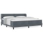 vidaXL Letto Box Spring con Materasso Grigio Scuro 200x200 cm Velluto