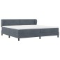 vidaXL Letto Box Spring con Materasso Grigio Scuro 200x200 cm Velluto