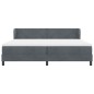 vidaXL Letto Box Spring con Materasso Grigio Scuro 200x200 cm Velluto