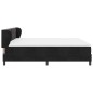 Letto Box Spring con Materasso Nero 200x200 cm in Velluto Letto Box Spring con Materasso Nero 200x200 cm in Velluto