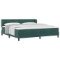 Letto Box Spring con Materasso Verde Scuro 200x200 cm in Velluto Letto Box Spring con Materasso Verde Scuro 200x200 cm in Velluto