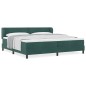 Letto Box Spring con Materasso Verde Scuro 200x200 cm in Velluto Letto Box Spring con Materasso Verde Scuro 200x200 cm in Velluto