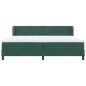 Letto Box Spring con Materasso Verde Scuro 200x200 cm in Velluto Letto Box Spring con Materasso Verde Scuro 200x200 cm in Velluto