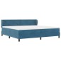 Letto Box Spring vidaXL con Materasso Blu Scuro 200x200 cm Velluto Letto Box Spring vidaXL con Materasso Blu Scuro 200x200 cm Velluto