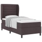 vidaXL Letto con molle e materasso marrone scuro, 80 x 200 cm, in tessuto