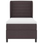 vidaXL Letto con molle e materasso marrone scuro, 80 x 200 cm, in tessuto