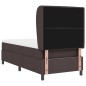 vidaXL Letto con molle e materasso marrone scuro, 80 x 200 cm, in tessuto