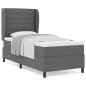 vidaXL Letto con materasso a molle grigio scuro, 90x190 cm, tessuto vidaXL Letto con materasso a molle grigio scuro, 90x190 cm, tessuto