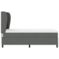 vidaXL Letto con materasso a molle grigio scuro, 90x190 cm, tessuto vidaXL Letto con materasso a molle grigio scuro, 90x190 cm, tessuto