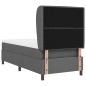 vidaXL Letto con materasso a molle grigio scuro, 90x190 cm, tessuto vidaXL Letto con materasso a molle grigio scuro, 90x190 cm, tessuto