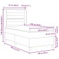 vidaXL Letto con materasso a molle grigio scuro, 90x190 cm, tessuto vidaXL Letto con materasso a molle grigio scuro, 90x190 cm, tessuto