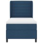 vidaXL Letto a molle con materasso Blu 90x200 cm in tessuto