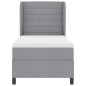 vidaXL Letto a molle con materasso grigio chiaro, 100 x 200 cm, tessuto vidaXL Letto a molle con materasso grigio chiaro, 100 x 200 cm, tessuto