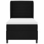 vidaXL Letto a molle con materasso nero 100x200 cm in tessuto